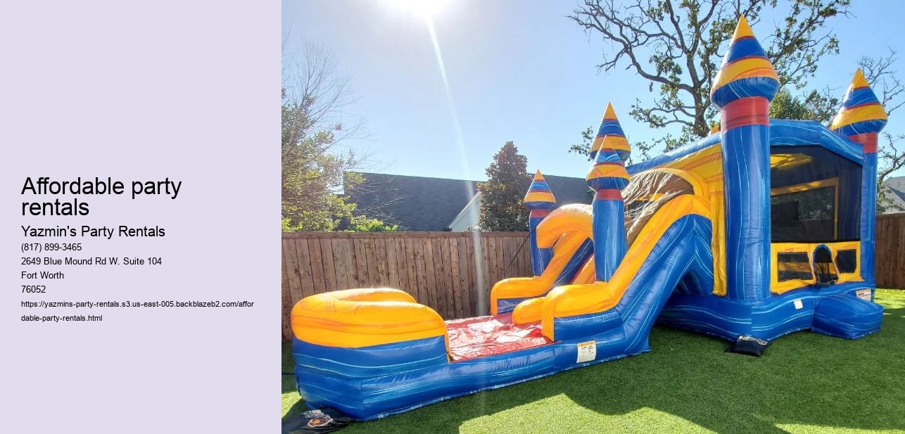 Affordable party rentals