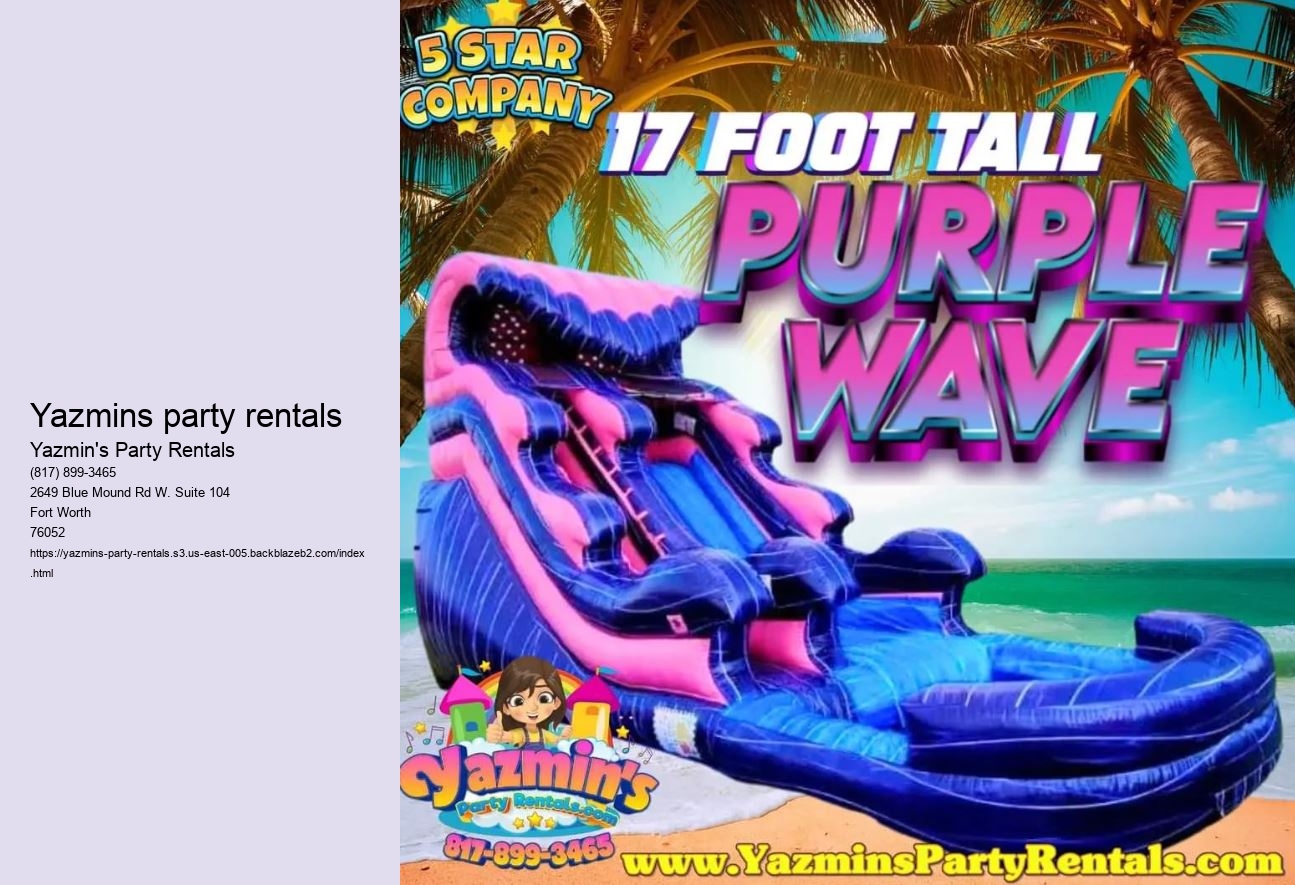 Yazmins party rentals